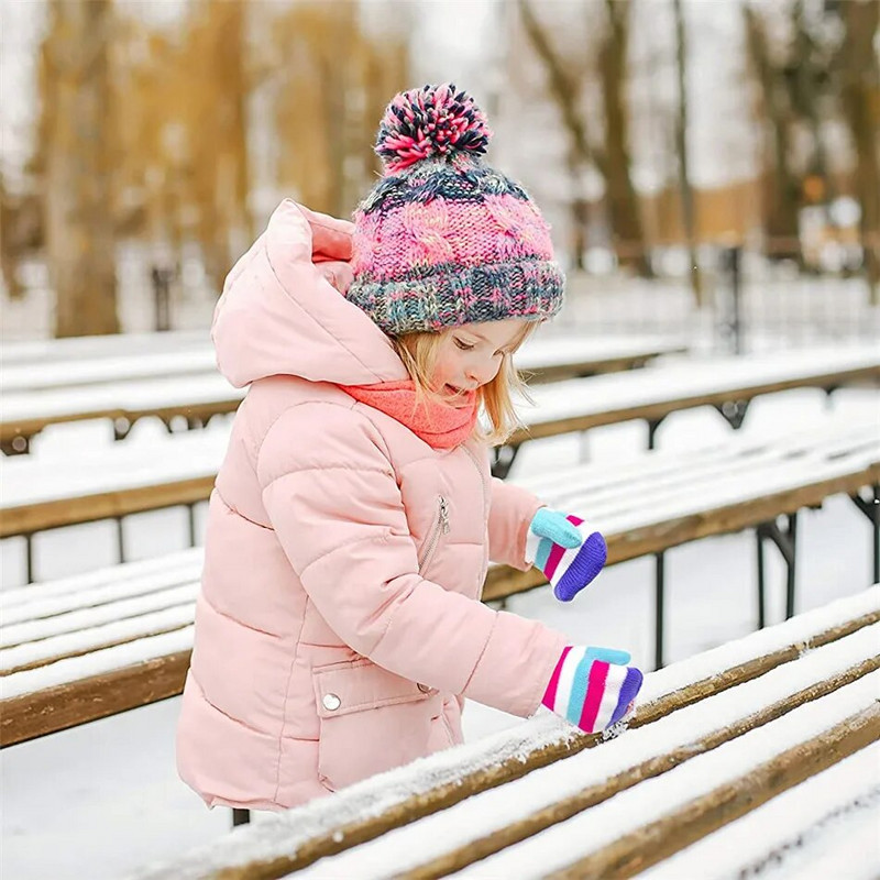 Warmom Toddler Magic Stretch Μαλακά πλεκτά γάντια μωρά αγόρια κορίτσια Χειμερινά γάντια μωρού Αξεσουάρ για νεογέννητα παιδικά γάντια για 1-4 ετών