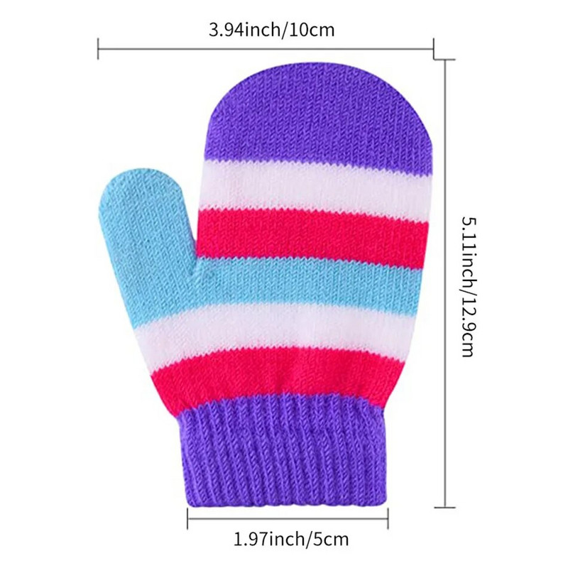 Warmom Toddler Magic Stretch Μαλακά πλεκτά γάντια μωρά αγόρια κορίτσια Χειμερινά γάντια μωρού Αξεσουάρ για νεογέννητα παιδικά γάντια για 1-4 ετών