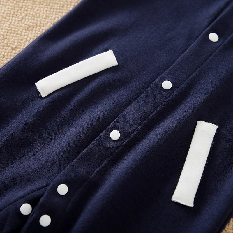 Άνοιξη και φθινόπωρο για αγόρια και κορίτσια σε στυλ μπέιζμπολ Όμορφο βαμβακερό άνετο μακρυμάνικο βρεφικό κορμάκι