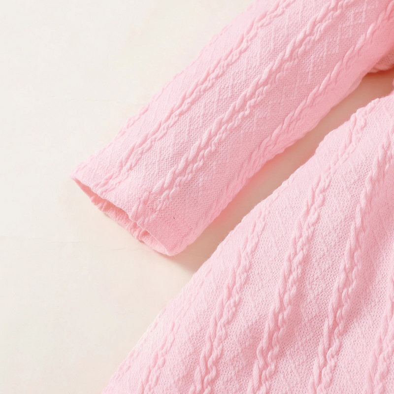 Princess Baby Girls Dresses Casual Ruffle Φόρεμα με μακρυμάνικο νεογέννητο φόρεμα για 1ο πάρτι γενεθλίων Παιδικό φόρεμα με παπιγιόν ροζ