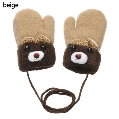 Iarna 0-3 ani Băieți Fete Bebeluși Nou-născut Copii Mănuși Mănuși tricotate Gros Călduț Drăguț Desen animat