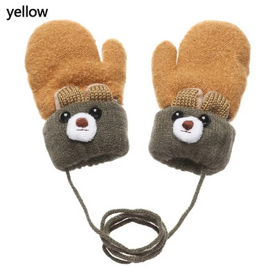 Iarna 0-3 ani Băieți Fete Bebeluși Nou-născut Copii Mănuși Mănuși tricotate Gros Călduț Drăguț Desen animat