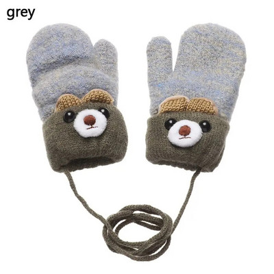 Iarna 0-3 ani Băieți Fete Bebeluși Nou-născut Copii Mănuși Mănuși tricotate Gros Călduț Drăguț Desen animat