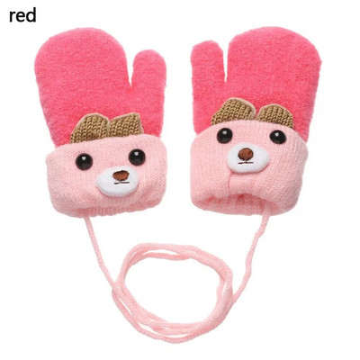 Iarna 0-3 ani Băieți Fete Bebeluși Nou-născut Copii Mănuși Mănuși tricotate Gros Călduț Drăguț Desen animat