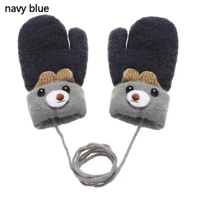 Iarna 0-3 ani Băieți Fete Bebeluși Nou-născut Copii Mănuși Mănuși tricotate Gros Călduț Drăguț Desen animat