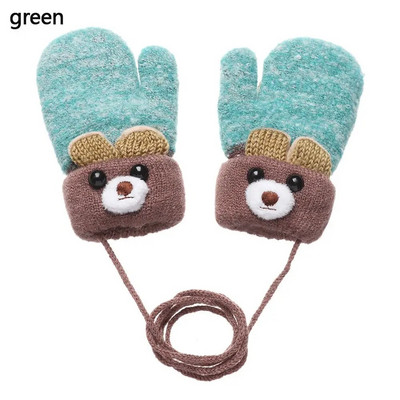 Iarna 0-3 ani Băieți Fete Bebeluși Nou-născut Copii Mănuși Mănuși tricotate Gros Călduț Drăguț Desen animat