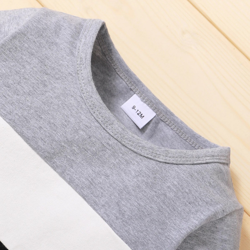 Σετ ρούχων για μωρά για μωρά 2 ΤΕΜ. Μακρυμάνικο, Color Block Top+Pant Fashion Ανοιξιάτικο και Φθινόπωρο Σετ αθλητικών ρούχων για 3-24 μήνες