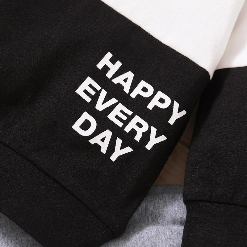 Σετ ρούχων για μωρά για μωρά 2 ΤΕΜ. Μακρυμάνικο, Color Block Top+Pant Fashion Ανοιξιάτικο και Φθινόπωρο Σετ αθλητικών ρούχων για 3-24 μήνες