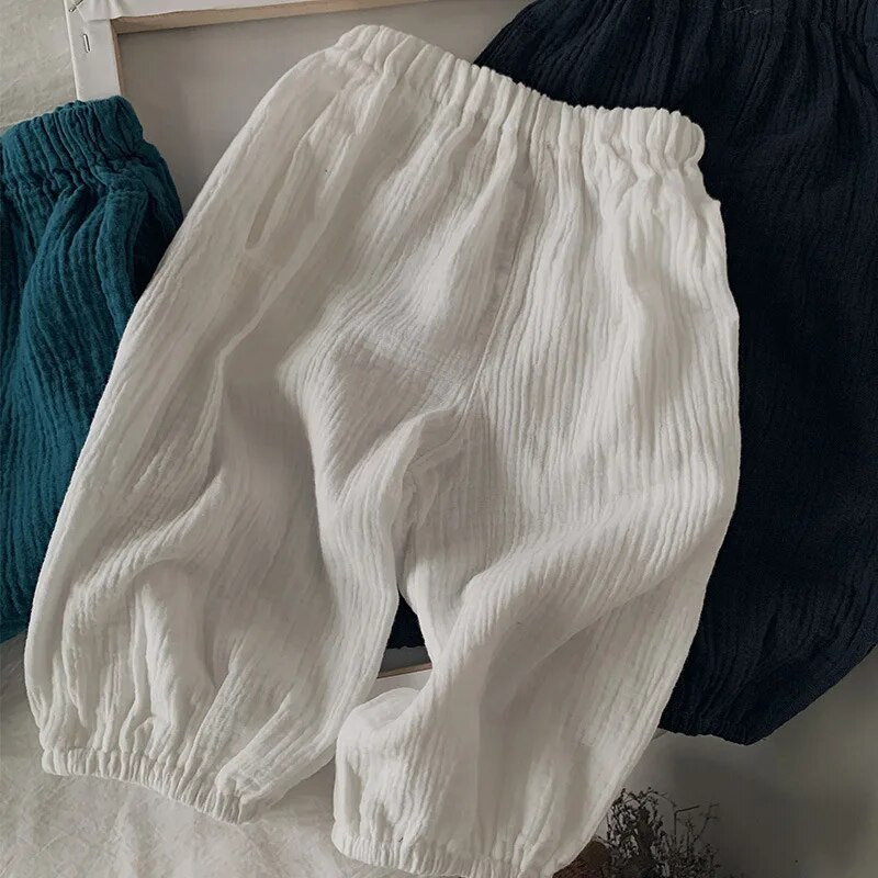 Vară 2023, pantaloni de țânțari respirabili, pentru copii, din bumbac subțire, pantaloni casual largi, pantaloni pentru copii, pantaloni harem pentru fetiță