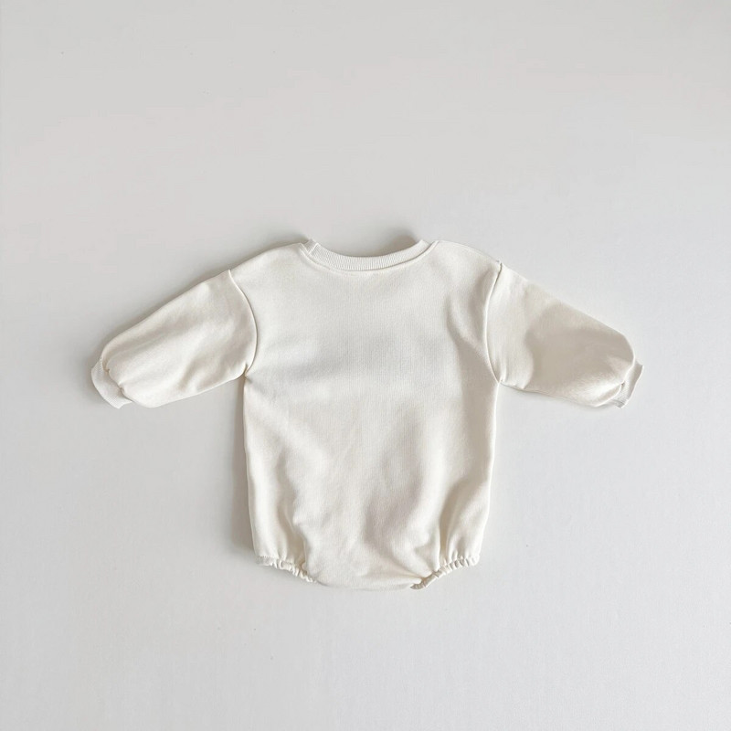2023 Baby LOVE Vezen Sweatshirt Romper Krem Boja Novorođenčad Baby Boy Girl Romper Dugih rukava Kombinezon Odjeća za bebe