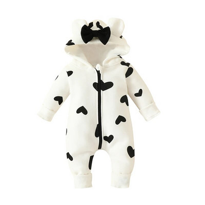 0-3Y Baby Fleece Ζεστές φόρμες για αγόρια κορίτσια Χειμερινά ρούχα νήπιο Animal Horn Hood Romper Εξωτερικά ρούχα για βρέφη υπέροχες χιονοφόρες