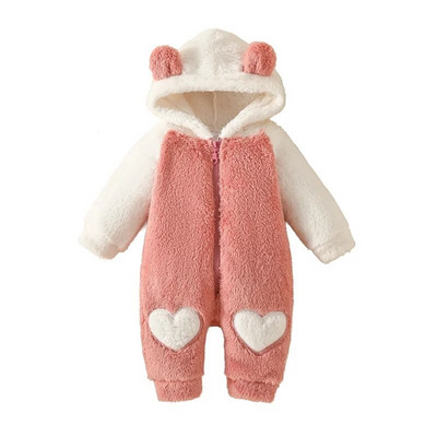 0-3Y Baby Fleece Ζεστές φόρμες για αγόρια κορίτσια Χειμερινά ρούχα νήπιο Animal Horn Hood Romper Εξωτερικά ρούχα για βρέφη υπέροχες χιονοφόρες