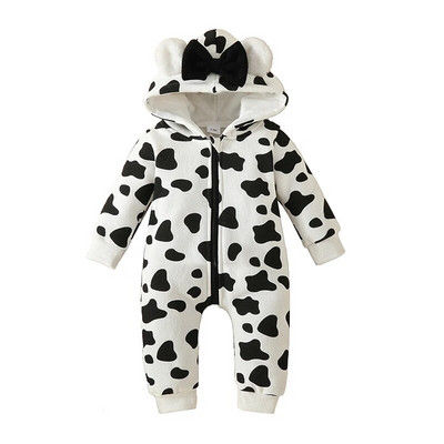 0-3Y Baby Fleece Ζεστές φόρμες για αγόρια κορίτσια Χειμερινά ρούχα νήπιο Animal Horn Hood Romper Εξωτερικά ρούχα για βρέφη υπέροχες χιονοφόρες
