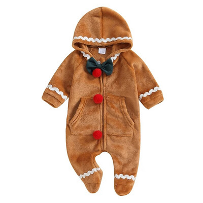 0-3Y Baby Fleece Ζεστές φόρμες για αγόρια κορίτσια Χειμερινά ρούχα νήπιο Animal Horn Hood Romper Εξωτερικά ρούχα για βρέφη υπέροχες χιονοφόρες