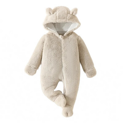 0-3Y Baby Fleece Ζεστές φόρμες για αγόρια κορίτσια Χειμερινά ρούχα νήπιο Animal Horn Hood Romper Εξωτερικά ρούχα για βρέφη υπέροχες χιονοφόρες