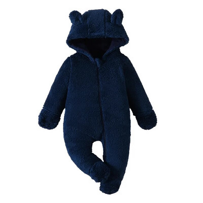 0-3Y Baby Fleece Ζεστές φόρμες για αγόρια κορίτσια Χειμερινά ρούχα νήπιο Animal Horn Hood Romper Εξωτερικά ρούχα για βρέφη υπέροχες χιονοφόρες