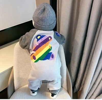 Žieminiai naujagimio drabužiai, pliušinis kombinezonas su užtrauktuku Mielas animacinis filmas kūdikiams berniukams mergaičių šliaužtinukai ilgomis rankovėmis, šiltas vaikiškas kombinezonas 0-12M ملابس