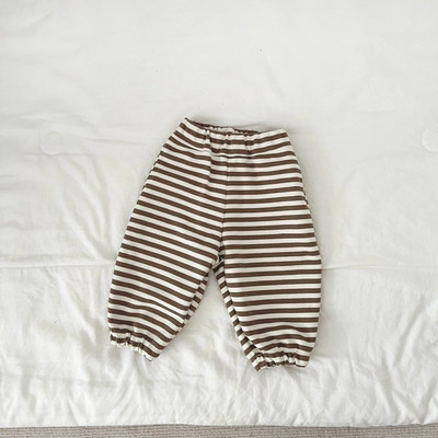 Pantaloni largi de toamnă pentru bebeluși, pantaloni casual cu dungi pentru fetiță, pantaloni sport din bumbac, haine pentru copii
