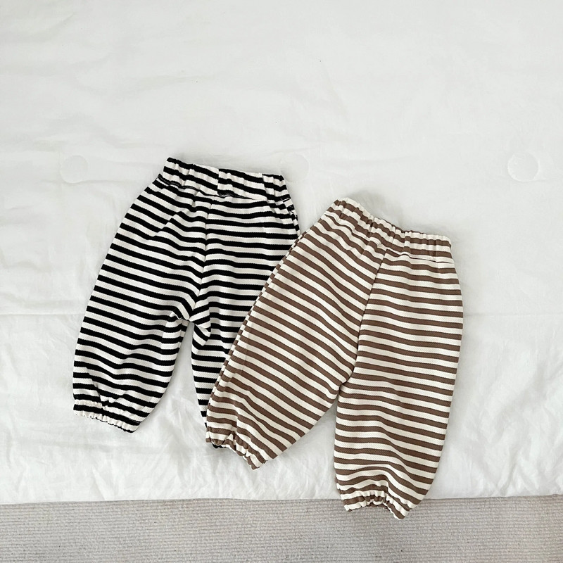Pantaloni largi de toamnă pentru bebeluși, pantaloni casual cu dungi pentru fetiță, pantaloni sport din bumbac, haine pentru copii