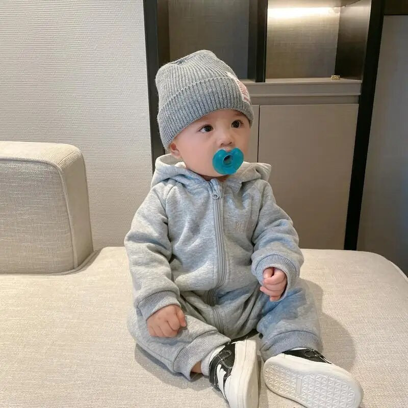 Karu Beebi Jumpsuits Kapuutsiga Laste Dressipüksid Sügisene Kevadine Väikelapse Poiss Tüdruku Riietus Imiku Onesie Vastsündinu riided