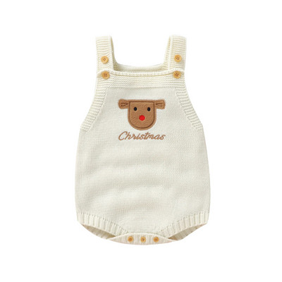 ma&baby 1-18M Χριστουγεννιάτικο Νεογέννητο Βρέφος Αγόρι Κοριτσάκι Αμάνικο Δέντρο Κέντημα Πλεκτό Ολόσωμο Ολόσωμο Χριστουγεννιάτικες στολές