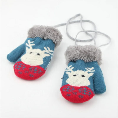 0-3T mănuși pentru copii calde groase plus catifea copii fete băieți mănuși tricotate iarnă copii copil mic frânghie mănușă cadou de Crăciun