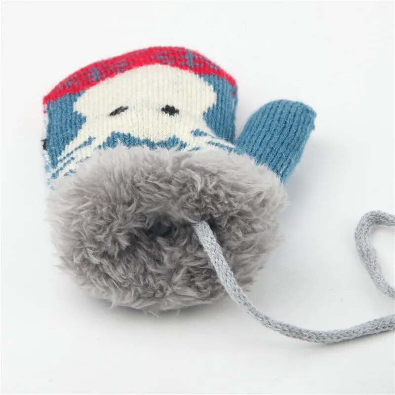 0-3T mănuși pentru copii calde groase plus catifea copii fete băieți mănuși tricotate iarnă copii copil mic frânghie mănușă cadou de Crăciun