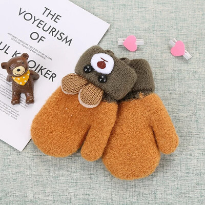 Lastele soojad kindad 0-3 aastased armsad multifilmid karupoisid tüdrukud, talv kudum, villane, soojad kindad, samet paksud lapsed