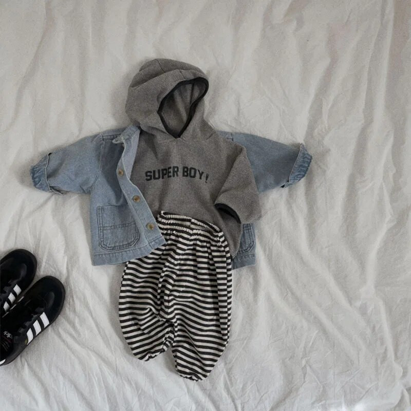 2023 Νέο Baby Casual Παντελόνι Άνοιξη Φθινόπωρο Παιδικά Casual Παντελόνια Βρεφικά Μικρά Ριγέ Παντελόνια Βαμβακερά Φαρδιά Παντελόνια Χαρέμι για αγόρι