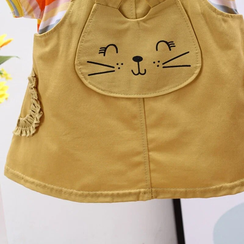 DIIMUU Copii Fete Îmbrăcăminte de modă Fată Rochii de primăvară Cute Fly fără mâneci Rochie pentru copii 1-3 ani