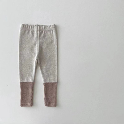 Pantaloni pentru bebeluși nou-născut 0-3 ani fete cu talie elastică patchwork jambiere pantaloni lungi din bumbac pentru copii mici haine de toamnă