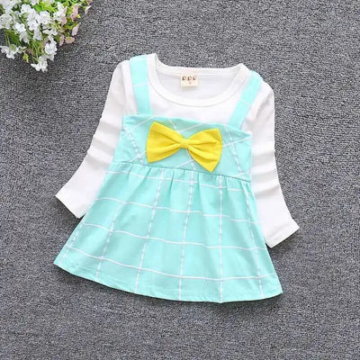 DIIMUU Copii Fete Imbracaminte Moda Maneca lunga Fata Rochii de primavara Flori dragute Rochie pentru copii Costum 6 12 18 24 Luni