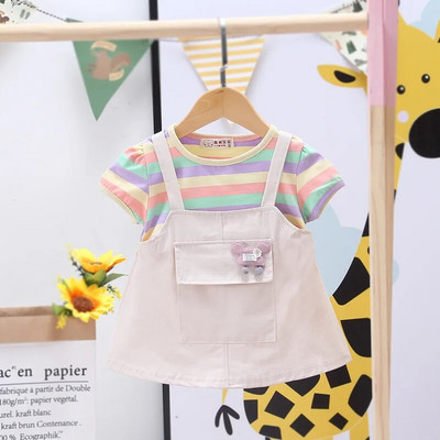 DIIMUU Copii Fete Imbracaminte Moda Maneca lunga Fata Rochii de primavara Flori dragute Rochie pentru copii Costum 6 12 18 24 Luni