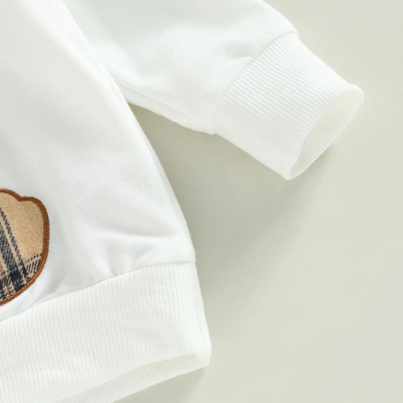 0-24M Beebid Tüdrukud Sügisriided Vastsündinu väikelapse pikkade varrukatega ruuduline karu mustriga topid Dressipüksid püksid varustus dressid