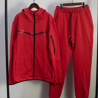Trening de designer tech pentru bărbați, jachete cu fermoar și pantaloni sport, seturi pentru femei
