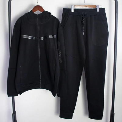 Trening de designer tech pentru bărbați, jachete cu fermoar și pantaloni sport, seturi pentru femei
