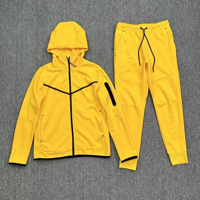 Trening de designer tech pentru bărbați, jachete cu fermoar și pantaloni sport, seturi pentru femei
