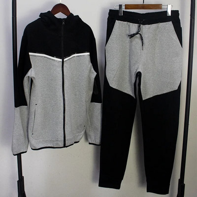 Trening de designer tech pentru bărbați, jachete cu fermoar și pantaloni sport, seturi pentru femei