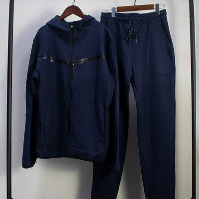 Trening de designer tech pentru bărbați, jachete cu fermoar și pantaloni sport, seturi pentru femei