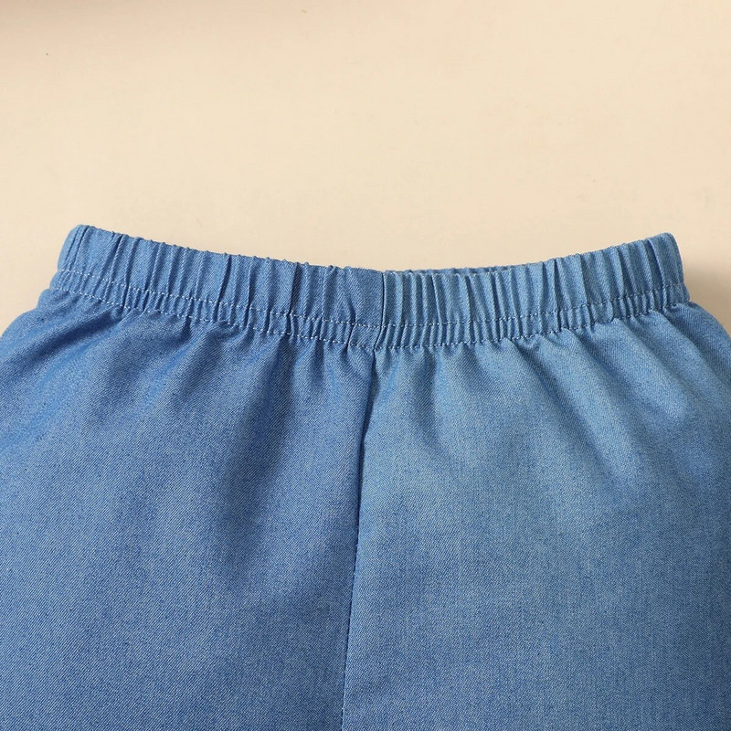 Νεογέννητο κοριτσάκι 0-2 ετών μωρό μωρό ανοιξιάτικο και φθινόπωρο, βαμβακερό συνονθύλευμα απομίμηση τζιν μικρό σετ μακρυμάνικο παντελόνι από διχτυωτό μαργαρίτα