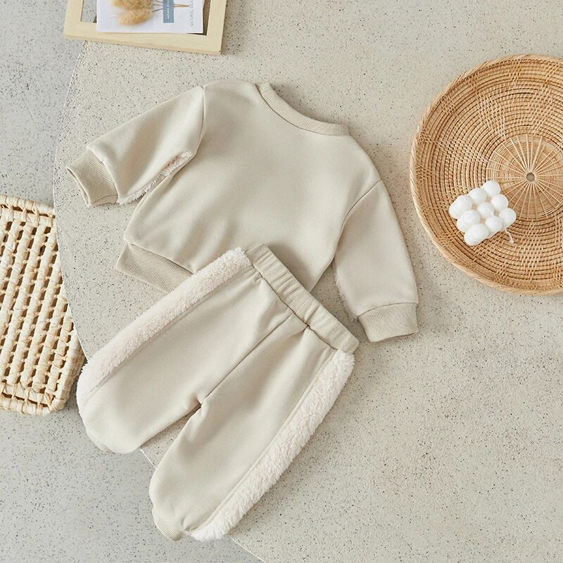 Suefunskry Baby 2 τεμ. Φθινοπωρινά, Χειμερινά Ρούχα Μακρυμάνικα Cartoon Bear Κέντημα Φούτερ και παντελόνι Σετ Βρεφικά Ζεστά Ρούχα 3-24M