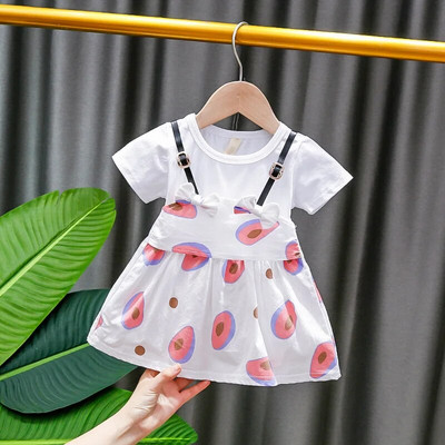 DIIMUU 0-3 ετών Καλοκαιρινό μωρό κορίτσια Ρούχα Βρεφικά καθημερινά μπλουζάκια Παιδικά κοντομάνικα Μόδα από βαμβακερό μείγμα