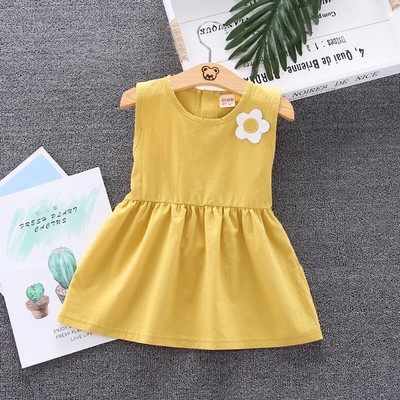 DIIMUU Vara Bebeluși Fete Rochie Haine Bebeluși Topuri Bumbac Copii Fără mâneci 2021 0-2 AniModă