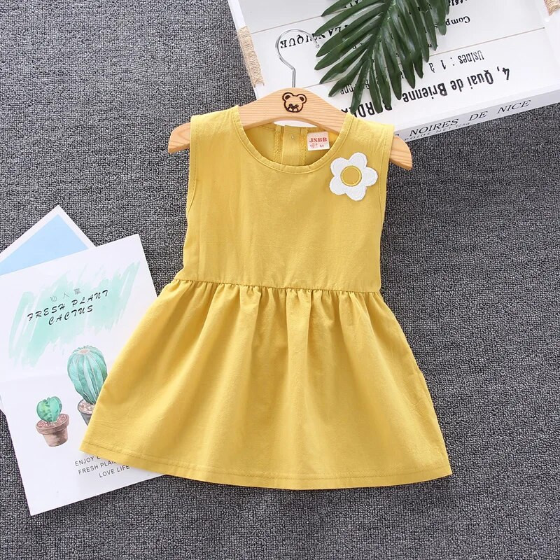 DIIMUU Vara Bebeluși Fete Rochie Haine Bebeluși Topuri Bumbac Copii Fără mâneci 2021 0-2 AniModă