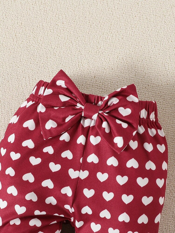 3 bucăți de primăvară și toamnă din bumbac nou-născut fetiță târât haine 0-12 luni dragoste model pantaloni imprimați set de îmbrăcăminte pentru bebeluși