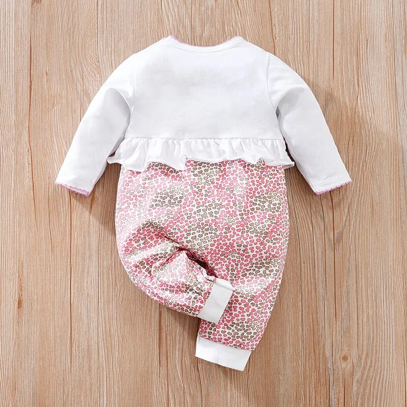 Body cu mânecă lungă confortabil din bumbac, cu imprimeu animal, pentru băieți și fete de primăvară și toamnă