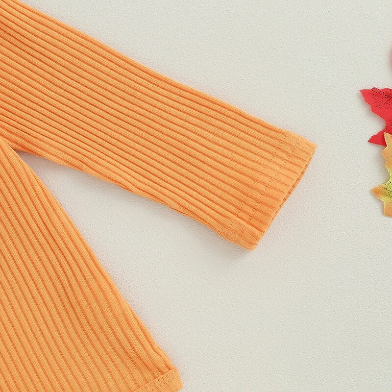 Beebitüdrukute sügisriietus, pikkade varrukatega püksid kõrvitsa/kummitusprintimise pükstega ja peapaelaga Halloweeni riided