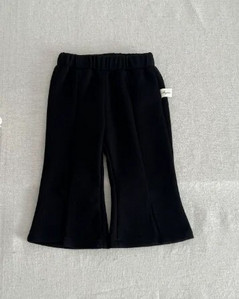 Бебешки кльощави панталони с еластична талия Лято Есен 0-2 години Момичета Едноцветни еластични панталони Прохождащо момче Черни панталони Бебешко облекло