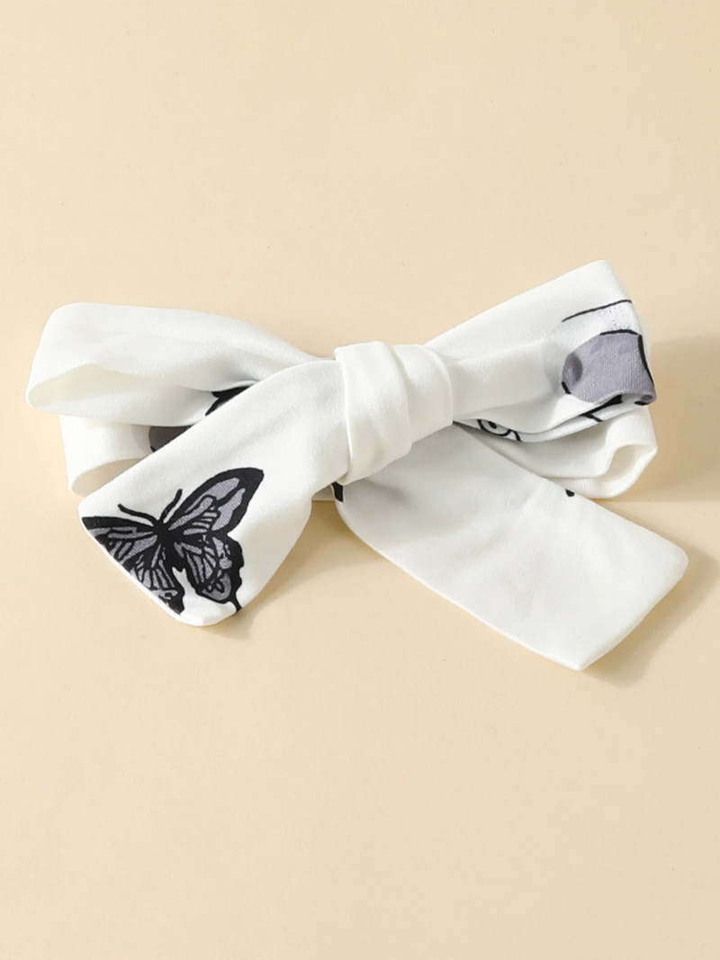 BeQeuewll 3 tk beebitüdruku armsad sügisrõivad, pikkade varrukatega elevanditrükiga püksid ja peapaela komplekt imikutele