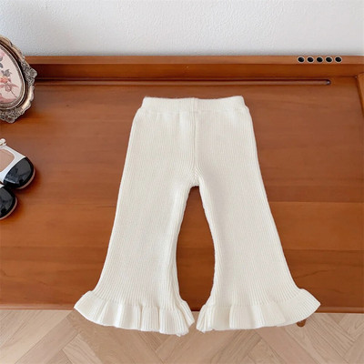 Tüdrukute puuvillased kootud püksid talvepehmed soojad beebipüksid, sügispüksid, sügispüksid, 1,2,3,4,5 aasta pikkused püksid lastele